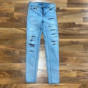 American Eagle distressed skinny jeans